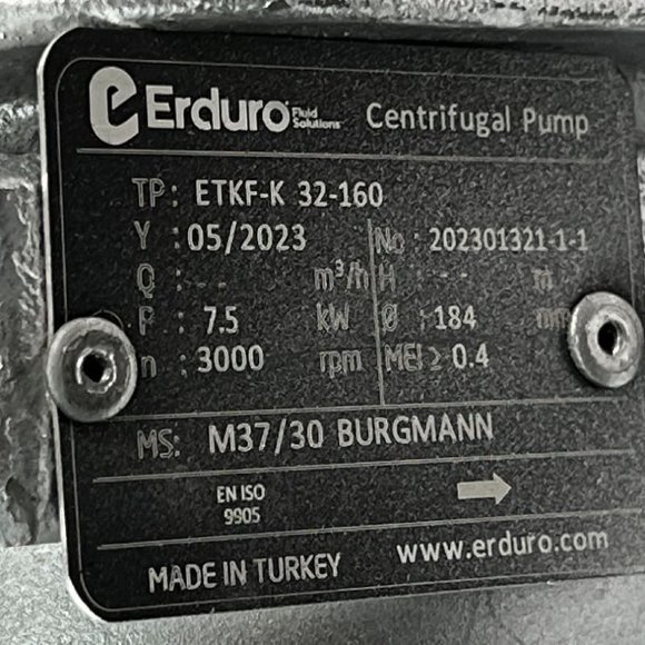 Centrifugal Pumps for Heat Transfer Oils up to 350°C ВTKF-K 32-160, imp 184mm, 3000 Centrifugal Pumps for Heat Transfer Oils up to 350°C ВTKF-K 32-160, imp 184mm, 3000