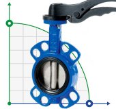 150LB 5 cali Zawór motylkowy, korpus i dysk żeliwny, Seat NBR