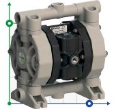 PHOENIX P60 PP HYTREL Pneumatic Diaphragm Pump, 65 l/min for kaolin slurry PHOENIX P60 PP HYTREL Pneumatic Diaphragm Pump, 65 l/min for kaolin slurry