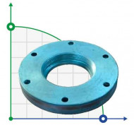 78 X 130 Flange to 2,5 inch Female Connection (NPT)