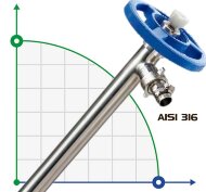 Насосная часть (труба) бочкового насоса FLUIMAC NETTUNE из AISI 316 (вал AISI 316), 1000 мм, Ø41 мм Насосная часть (труба) бочкового насоса FLUIMAC NETTUNE из AISI 316 (вал AISI 316), 1000 мм, Ø41 мм
