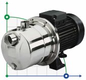 Самовсасывающий нержавеющий насос для систем орошения JX/60 RC, 0,45 кВт, 2,7 м3/ч, 31м, 220V/M, AISI 304 (EBARA JEXM)