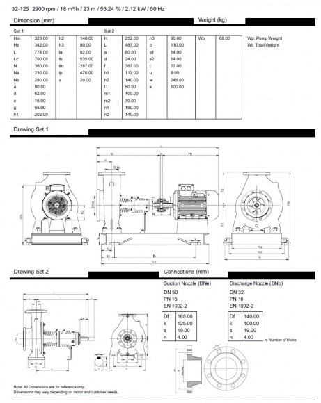 Hot oil pump ВTKF-K 32-125, imp 154mm, 3000 Hot oil pump ВTKF-K 32-125, imp 154mm, 3000