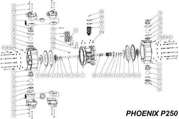 Colector superior/inferior, AL, PHOENIX P250