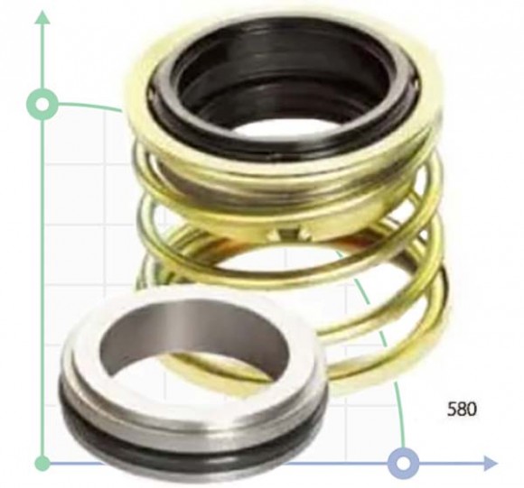Compressor shaft seal R-J580 1.1/2, C, CAR/SIC, HNBR, A3/65Mn Compressor shaft seal R-J580 1.1/2, C, CAR/SIC, HNBR, A3/65Mn