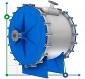 Spiral heat exchanger for heating / cooling liquids /gases-30m2