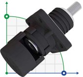 CN08-LSP200A-03-LD, 200A, 1500V DC connecteur à boulon à vis, noir