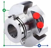 Double cartridge seal R-BED 50, SIC/SIC/CAR/SIC/VITON, M/316 Double cartridge seal R-BED 50, SIC/SIC/CAR/SIC/VITON, M/316