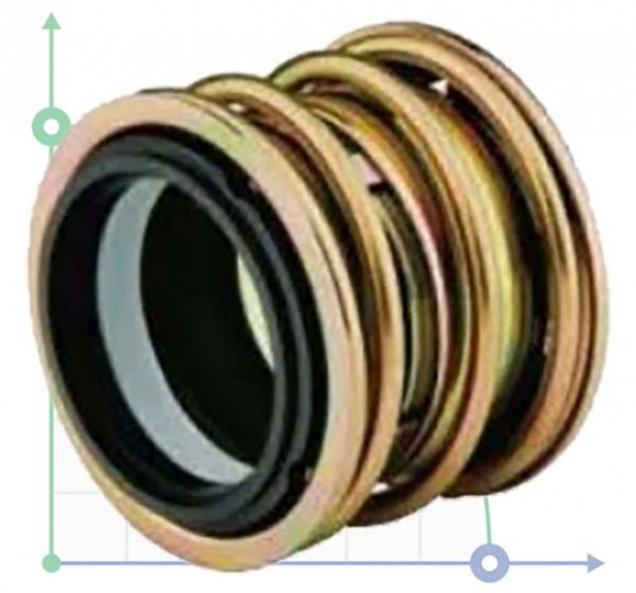 Compressor shaft seal R-J580 1.1/2, CAR/SIC, HNBR, A3/65Mn