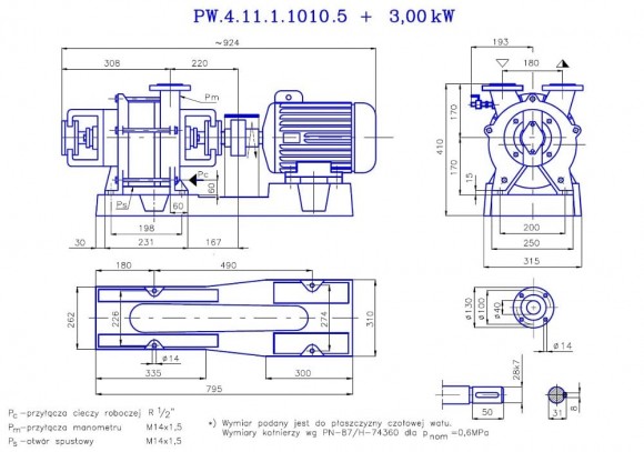 PW.4.11.1.1010 вакуумный одноступенчатый насос PW.4.11.1.1010 вакуумный одноступенчатый насос