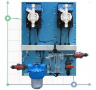 Станция дозирования и контроля для бассейнов POOL pH/Cl до 500м3 Станция дозирования и контроля для бассейнов POOL pH/Cl до 500м3