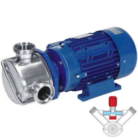 Bomba de impulsor para bombeo de mosto de uva LIVERANI EP MINOR 40 +BY-PASS NR TF/I 2,1-1,2kW, 1400-900rpm, 380V con interruptor inversor Bomba de impulsor para bombeo de mosto de uva LIVERANI EP MINOR 40 +BY-PASS NR TF/I 2,1-1,2kW, 1400-900rpm, 380V con interruptor inversor