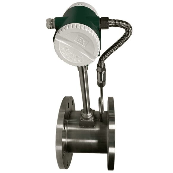 DN150 Stainless steel vortex flow meter KLUGB-PN16 RF DIN flange, for steam 1.75-17.5 t/h <1.6 MPa, <250°C, 4-20mA, ExdIIBT6 DN150 Stainless steel vortex flow meter KLUGB-PN16 RF DIN flange, for steam 1.75-17.5 t/h <1.6 MPa, <250°C, 4-20mA, ExdIIBT6