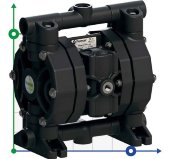 Pneumatic Diaphragm Pump for acetic acid PHOENIX P60 PVDF SANTOPRENE+PTFE, 65 l/min Pneumatic Diaphragm Pump for acetic acid PHOENIX P60 PVDF SANTOPRENE+PTFE, 65 l/min