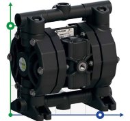 Pneumatic Diaphragm Pump for acetic acid PHOENIX P60 PVDF SANTOPRENE+PTFE, 65 l/min Pneumatic Diaphragm Pump for acetic acid PHOENIX P60 PVDF SANTOPRENE+PTFE, 65 l/min