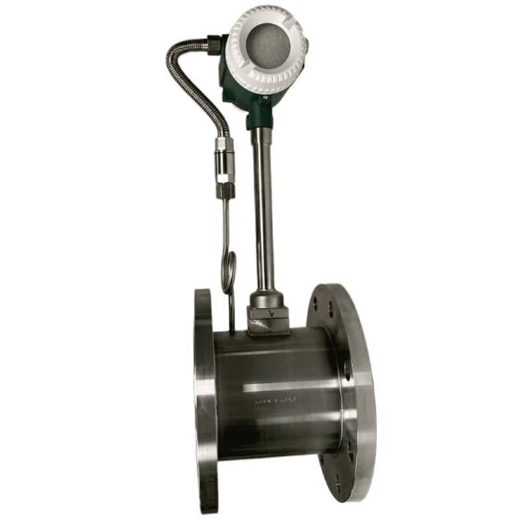DN150 Przepływomierz wirowy ze stali nierdzewnej KLUGB DN150/PN16 RF kołnierz DIN, do pary 1.75-17.5 t/h <1,6 MPa, <250°C, 4-20mA, ExdIIBT6