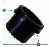 Муфта для 60 мм ПВХ труби-Ø63 внутрішнє різьблення (чорна)