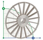 Impulsor para bomba ROVER POMPE NOVAX 20 B codigo 350035