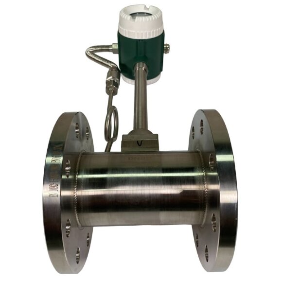 DN80 Stainless steel vortex flow meter KLUGB PN16 RF DIN flange, for steam 0.18-5.5 t/h <1,6 МПа, 120-145°C, 4-20mA, ExdIIBT6