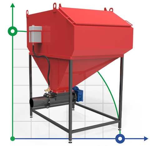 Automatic fuel supply system with a 0.6 cubic meter hopper