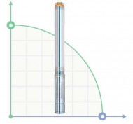 Zentrifugalpumpe Bohrlocher 0.37kVt H 56 (44) m Q 55 (33) L/min Ø102mm