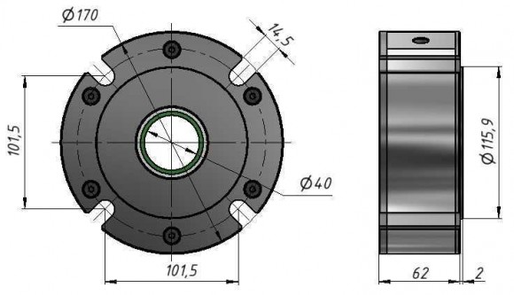 Joint d'arbre de convoyeur à vis PALM 40-SE Joint d'arbre de convoyeur à vis PALM 40-SE