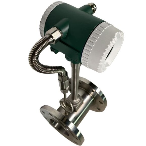 DN100 Stainless steel vortex flow meter KLUGB PN16 RF DIN flange, for steam 0.5-7.5 t/h <1.6 MPa, <250°C, 4-20mA, ExdIIBT6 DN100 Stainless steel vortex flow meter KLUGB PN16 RF DIN flange, for steam 0.5-7.5 t/h <1.6 MPa, <250°C, 4-20mA, ExdIIBT6