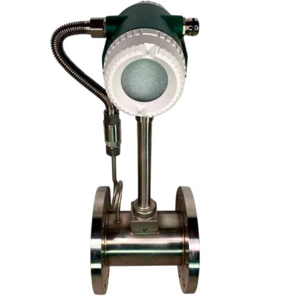 DN100 Вихревой счётчик пара из нержавеющей стали KLUGB PN16 RF DIN фланец  0.5-7.5 t/h <1,6 МПа, <250°C, 4-20mA, ExdIIBT6