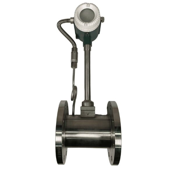 DN100 Medidor de flujo vortex de acero inoxidable KLUGB DN100/PN16 RF brida DIN, para vapor 0.5-7.5 t/h <1,6 MPa, <250°C, 4-20mA, ExdIIBT6
