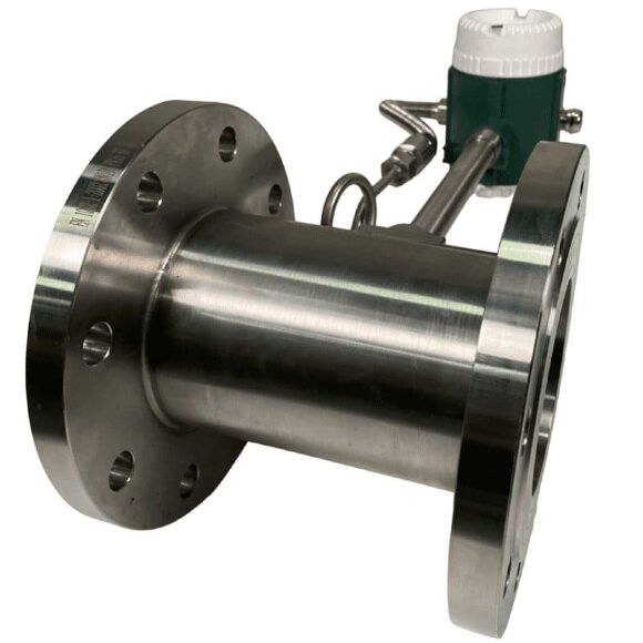 DN100 Medidor de flujo vortex de acero inoxidable KLUGB DN100/PN16 RF brida DIN, para vapor 0.5-7.5 t/h <1,6 MPa, <250°C, 4-20mA, ExdIIBT6