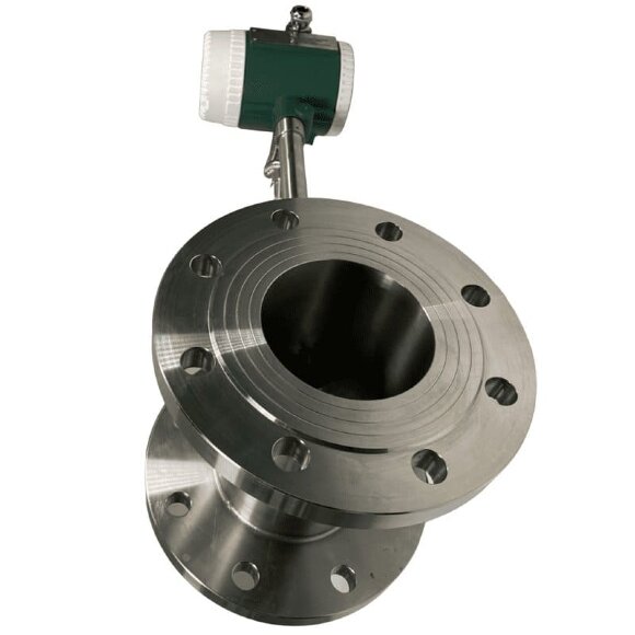 DN100 Medidor de flujo vortex de acero inoxidable KLUGB DN100/PN16 RF brida DIN, para vapor 0.5-7.5 t/h <1,6 MPa, <250°C, 4-20mA, ExdIIBT6