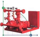 Station de pompage électrique pour l'extinction des incendies BEEJ 1000/11-150-12 (63 l/s, 110m, 110kW) Station de pompage électrique pour l'extinction des incendies BEEJ 1000/11-150-12 (63 l/s, 110m, 110kW)