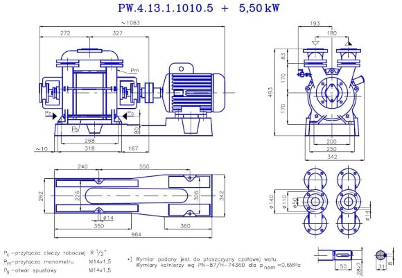 PW.4.13.1.1010 вакуумный одноступенчатый насос PW.4.13.1.1010 вакуумный одноступенчатый насос
