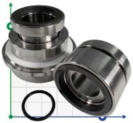Junta de cartucho para bomba Sulzer Ahlstar APP1 R-SE1F-AP 30, SIC/SIC, VITON, 316 Junta de cartucho para bomba Sulzer Ahlstar APP1 R-SE1F-AP 30, SIC/SIC, VITON, 316