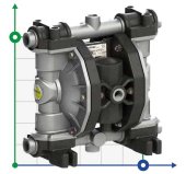 Pneumatic Diaphragm Pump PHOENIX P60 ALU HYTREL+PTFE, 65 l/min for PVAc adhesives Pneumatic Diaphragm Pump PHOENIX P60 ALU HYTREL+PTFE, 65 l/min for PVAc adhesives