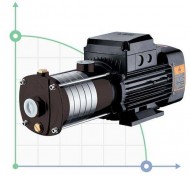 Horizontale mehrstufige Pumpe 0.75kVt Qmax Hmax 53m 60l / min aus rostfreiem Leo3.0