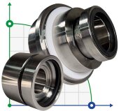 Patronendichtung für die Pumpe Sulzer Ahlstar APP4 R-SE1F-AP 60, SIC/SIC, VITON, 316 Patronendichtung für die Pumpe Sulzer Ahlstar APP4 R-SE1F-AP 60, SIC/SIC, VITON, 316