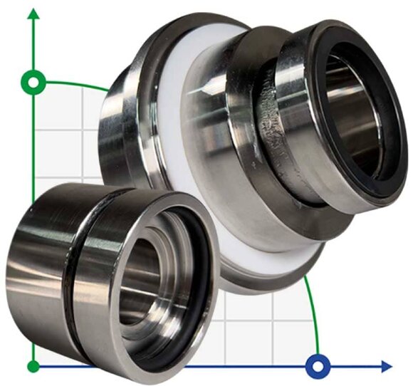 Cartridge seal for pump Sulzer Ahlstar APP4 R-SE1F-AP 60, SIC/SIC, VITON, 316