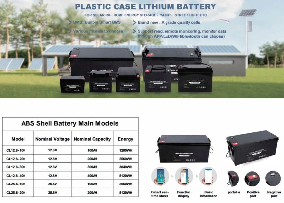 Акумуляторна батарея CL-12,8V 400Ah, LiFePO4, LFP ABS Shell напольний з Bluetooth та дисплеєм Акумуляторна батарея CL-12,8V 400Ah, LiFePO4, LFP ABS Shell напольний з Bluetooth та дисплеєм