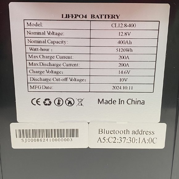 Акумуляторна батарея CL-12,8V 400Ah, LiFePO4, LFP ABS Shell напольний з Bluetooth та дисплеєм Акумуляторна батарея CL-12,8V 400Ah, LiFePO4, LFP ABS Shell напольний з Bluetooth та дисплеєм