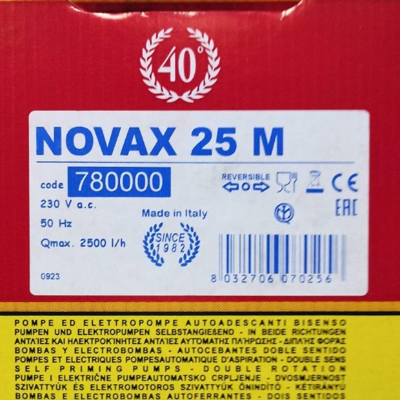 NOVAX 25M насос для перекачування молока, сироватки NOVAX 25M насос для перекачування молока, сироватки