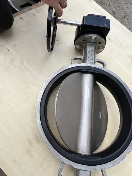 PN16 DN125 Задвижка Баттерфляй, корпус и диск из нержавеющей стали AISI 304, Seat EPDM