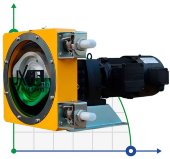 Индустриальный шланговый насос JXHIN-15-AL-NR-P, 215 л/час, 0,55 кВт, 12 бар, 380В Индустриальный шланговый насос JXHIN-15-AL-NR-P, 215 л/час, 0,55 кВт, 12 бар, 380В