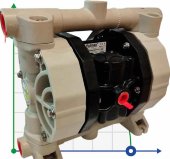 PHOENIX P90 PP HYTREL+PTFE Pneumatic Diaphragm Pump, 100 l/min for sulphuric acid PHOENIX P90 PP HYTREL+PTFE Pneumatic Diaphragm Pump, 100 l/min for sulphuric acid