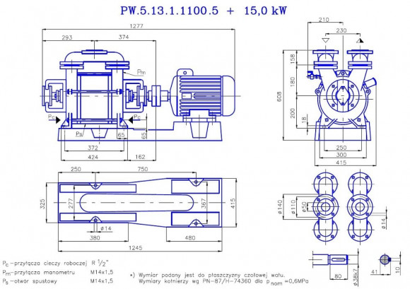 PW.5.13.1.1100 вакуумный одноступенчатый насос