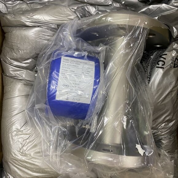 DN65 Stainless steel flow meter rotameter KLZZ PN6 (liquid alcohol mixture C2H5OH 25%), 1..10 m3/h, 4-20mA, Ex DN65 Stainless steel flow meter rotameter KLZZ PN6 (liquid alcohol mixture C2H5OH 25%), 1..10 m3/h, 4-20mA, Ex