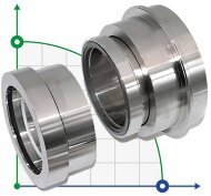 Junta de cartucho para bomba Sulzer Ahlstar APP6 R-SE1F-AP 90, SIC/SIC, VITON, 316 Junta de cartucho para bomba Sulzer Ahlstar APP6 R-SE1F-AP 90, SIC/SIC, VITON, 316