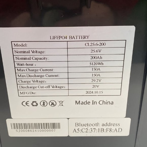 Lithium-iron-phosphate (lithium-ferrous) battery CL-25.6V 200Ah, LiFePO4, LFP ABS Shell floor standing with Bluetooth and display Lithium-iron-phosphate (lithium-ferrous) battery CL-25.6V 200Ah, LiFePO4, LFP ABS Shell floor standing with Bluetooth and display