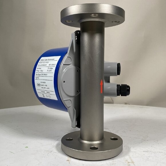 DN25 caudalímetro rotámetro de acero inoxidable KLZZ PN16 (líquido Mezcla de alcohol C2H5OH 96%), 250-2500 l/h, 4-20mA, Ex DN25 caudalímetro rotámetro de acero inoxidable KLZZ PN16 (líquido Mezcla de alcohol C2H5OH 96%), 250-2500 l/h, 4-20mA, Ex