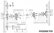 Kugelumlaufspindelführung, ECTFE, PHOENIX P50, P65, P100, P101 Kugelumlaufspindelführung, ECTFE, PHOENIX P50, P65, P100, P101